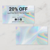 ホログラフィックトレンディーサロンありがとう 名刺 (正面/裏面)