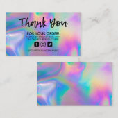 ホログラフィックトレンディーサロンありがとう 名刺 (正面/裏面)