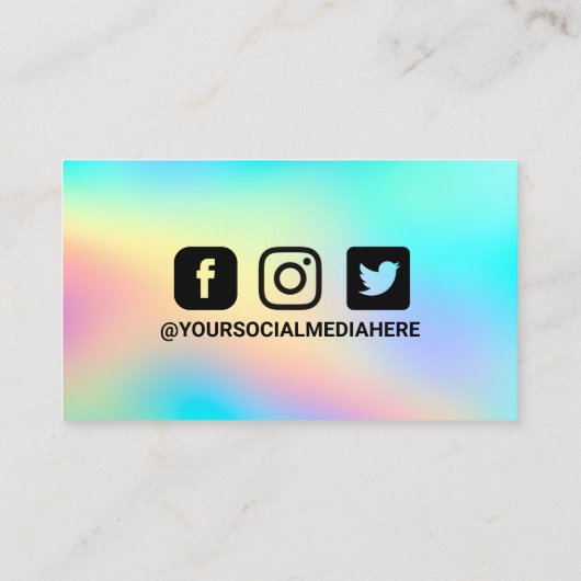 ホログラフィックトレンディー割引ありがとうございます 名刺 (裏面)