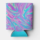 ホログラフィックトレンディー液体パターンデザイン 缶クーラー (正面)