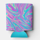 ホログラフィックトレンディー液体パターンデザイン 缶クーラー (裏面)