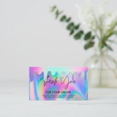 ホログラフィックドリップありがとうトレンディーサロンC 名刺 (スタンド正面)