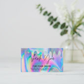 ホログラフィックドリップありがとうトレンディーサロンC 名刺 (スタンド正面)
