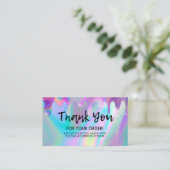 ホログラフィックドリップサロンありがとうございます名刺 名刺 (スタンド正面)