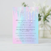 ホログラフィックドリップピンクのユニコーン甘い16th人魚 招待状 (スタンド正面)