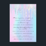 ホログラフィックドリップピンクのユニコーン甘い16th人魚 招待状<br><div class="desc">特別な日を！フィレンツェKデザイン</div>