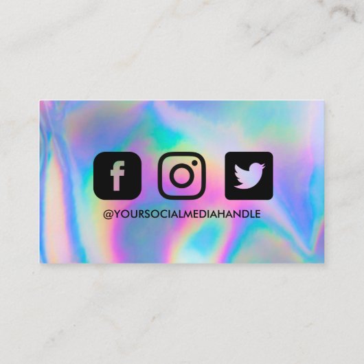 ホログラフィックドリップ感謝トレンディーサロン 名刺 (裏面)