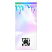 ホログラフィックドリップ爪、 ネイル価格表サービスメニュー ラックカード (裏面)