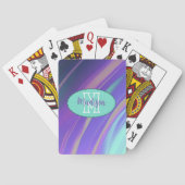 ホログラフィックドリームズラベンダーティール（緑がかった色） トランプ (裏面)