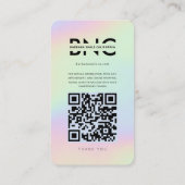 ホログラフィックネイルアーティストモダンインスタグラム 名刺 (裏面)