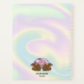 ホログラフィックネイルサロン女性ハンド爪、 ネイルアポイントメント プランナー手帳 (裏面)