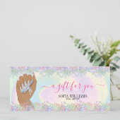 ホログラフィックネイルサロン女性手爪、 ネイル技術者 (スタンド正面)