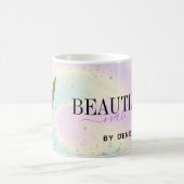 ホログラフィックネイルサロン女性手爪、 ネイル技術者 コーヒーマグカップ (中央)