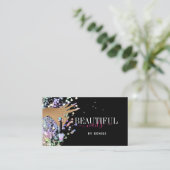 ホログラフィックネイルサロン女性手爪、 ネイル技術者 名刺 (スタンド正面)