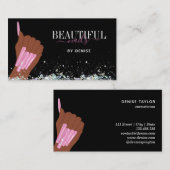 ホログラフィックネイルサロン女性手爪、 ネイル技術者 名刺 (正面/裏面)