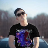 ホログラフィックネオンアートギリシャのストリートウェア Tシャツ