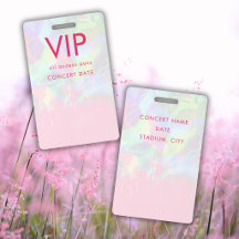 ホログラフィックネームVIPオールアクセスパス コンサート