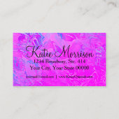 ホログラフィックバックグラウンモダンドピンクブルー 名刺 (裏面)