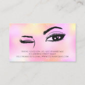 ホログラフィックバラ金ゴールドグリッターまばたき目 コーリングカード (裏面)