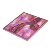 ホログラフィックバラ金ゴールド銅マーメイドテール波 タイル (側面)