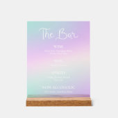 ホログラフィックバーメニュー アクリルサイン (正面)