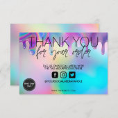 ホログラフィックパステルドリップサンキューメディアインサート (正面/裏面)