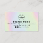 ホログラフィックパステルユニコーンハートディスカウントロゴ追加 ロイヤリティカード (裏面)