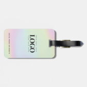 ホログラフィックパステル会社ロゴビジネスカスタム ラゲッジタグ (裏面横)