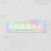 ホログラフィックパステル6パンチカスタマーロイヤリティ ロイヤリティカード (正面)