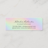 ホログラフィックパステル6パンチカスタマーロイヤリティ ロイヤリティカード (裏面)