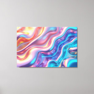 ホログラフィックパルス – 36"x24" リキッドライト キャンバスプリント