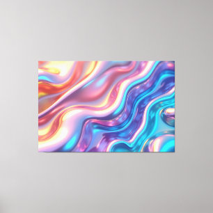 ホログラフィックパルス - 60"×40" リキッドライト キャンバスプリント