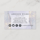 ホログラフィックパープルグリッターラグジュアリーグラムイリジッド ロイヤリティカード (裏面)