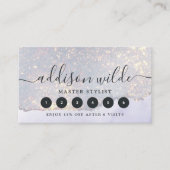 ホログラフィックパープルグリッターラグジュアリーグラムイリジッド ロイヤリティカード (正面)