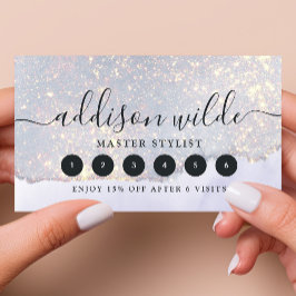 ホログラフィックパープルグリッターラグジュアリーグラムイリジッド ロイヤリティカード