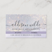 ホログラフィックパープルグリッターラグジュアリーグラムイリジッド 予約カード (正面)