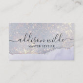 ホログラフィックパープルグリッターラグジュアリーグラムイリジッド 名刺 (正面)