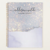 ホログラフィックパープルグリッターラグジュアリーグラムビジネス プランナー手帳 (正面)