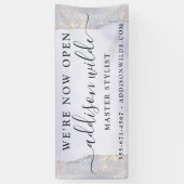 ホログラフィックパープルグリッターラグジュアリーグラムビジネス 横断幕 (縦)