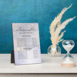 ホログラフィックパープルグリッターラグジュアリーGlam価格表 フォトプラーク