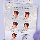 ホログラフィックパープルグリッターラグジュアリーPMUアフターケア 名刺