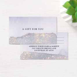 ホログラフィックパープルラメ ラグジュアリーグラマーギフトカード