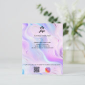 ホログラフィックパープルqrコードインスタグラムのビジネスロゴ (スタンド正面)