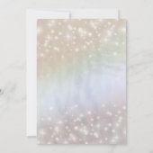 ホログラフィックパール輝くロマンチックなトレンディー 招待状 (裏面)