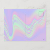 ホログラフィックビジネスロゴ会社QRコード シーズンポストカード (裏面)