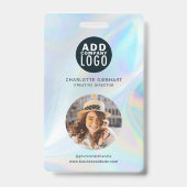 ホログラフィックビジネスロゴQRコードフォトID バッジ (表面)