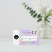 ホログラフィックビジネス次アポイントメントカード 名刺 (スタンド正面)