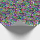 ホログラフィックビットコインパターン暗号マネーカッコいいギーク ラッピングペーパー (角)