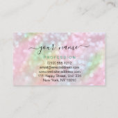 ホログラフィックピンクのブループロフェッショナルローズ 名刺 (裏面)