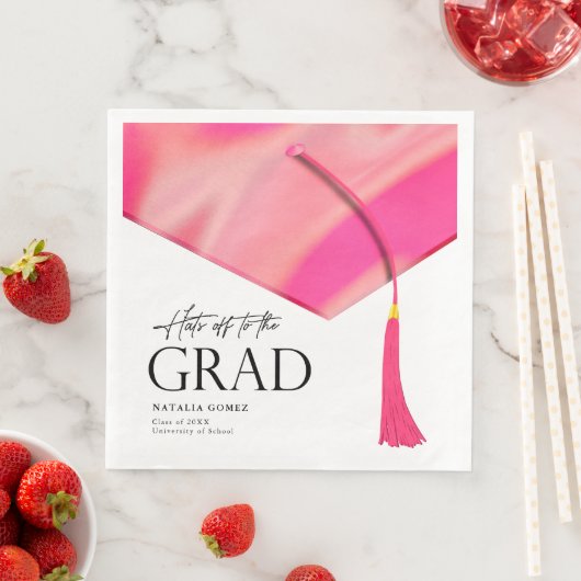 ホログラフィックピンクの卒業式への脱帽金ゴールド (インサイチュ)